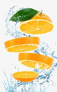 橙子橘子水花切片免抠