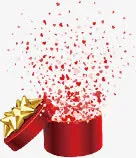 红色礼盒活动惊喜免抠