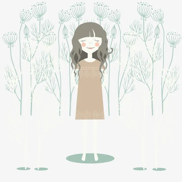 矢量唯美插画免抠
