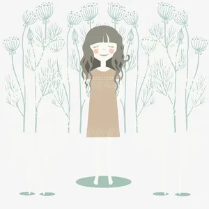 矢量唯美插画免抠