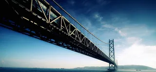 蓝天桥海报素材高清