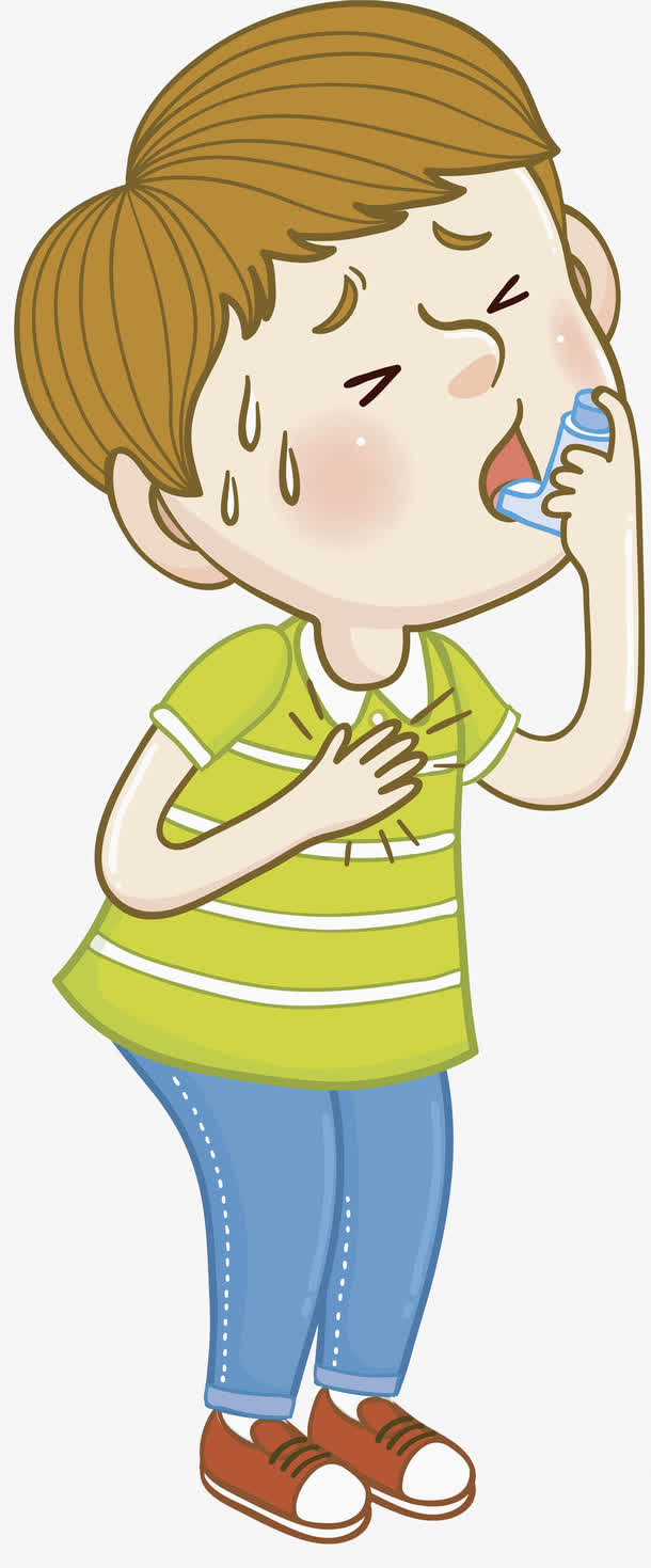 哮喘的男孩免抠