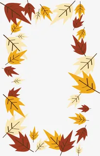 秋天枫叶边框免抠