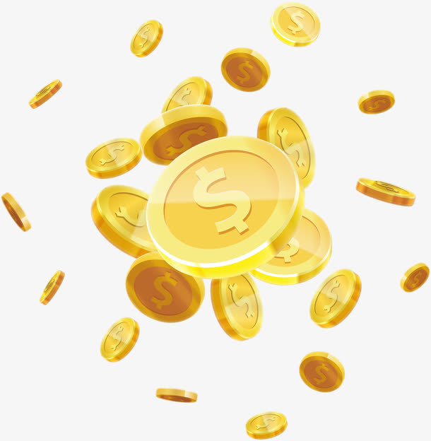 漂浮的金币免抠