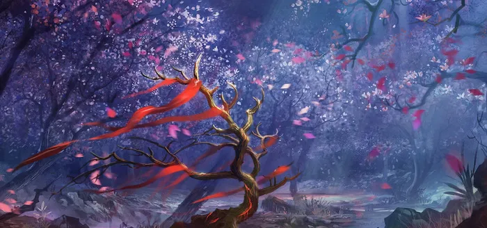 卡通花开素材背景高清