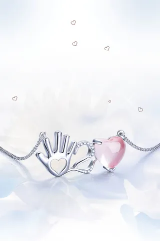 浅蓝色清新珠宝促销清新背景高清