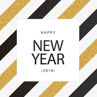 卡通黑金色条纹活动装饰免抠