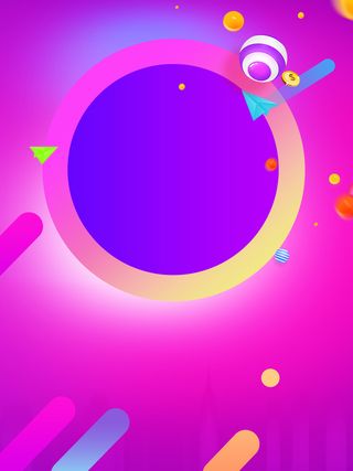 红色几何图案促销狂欢平面广告高清