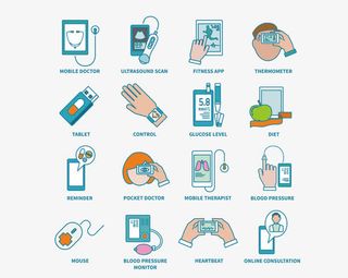 卡通医疗图标矢量图免抠