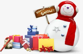 白雪冬日首页主题活动免抠