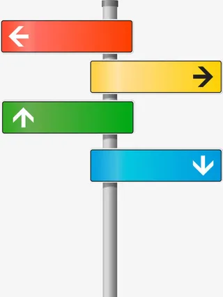 矢量箭头指示牌免抠