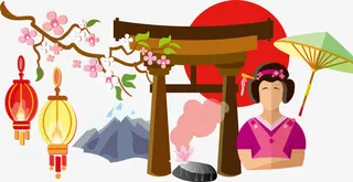 日本风人物装饰免抠