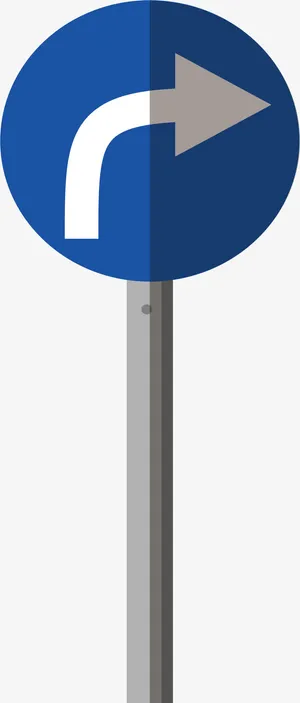 右转弯路标免抠