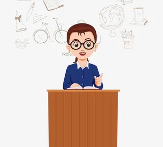 讲台上的老师免抠