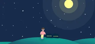 手绘卡通中秋节简约baner高清