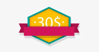 卡通黄色价格牌矢量图免抠