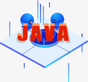 手绘立体java科技风格插画免抠