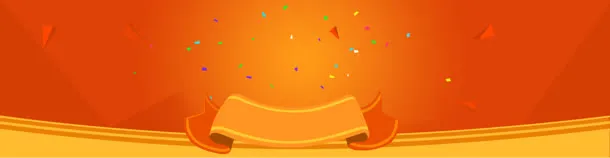 红色黄色几何渐变背景banner
