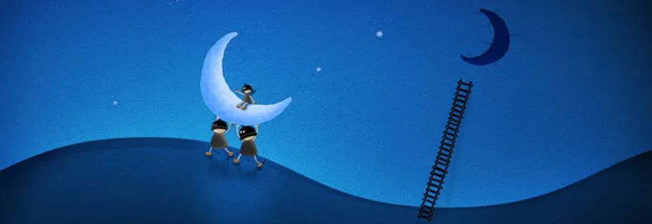 手绘唯美夜景插画banner壁纸