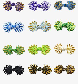 多款颜色菊花扣免抠