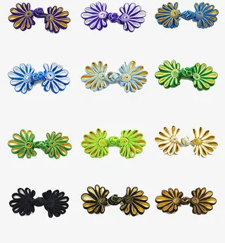 多款颜色菊花扣免抠