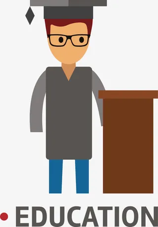 毕业生矢量图免抠
