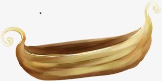 卡通插画小船设计免抠