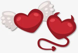 情人节红色恶魔爱心免抠