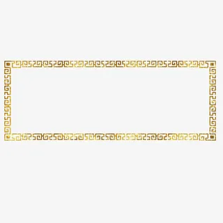 中国风古典砂金流行边框免抠图免抠