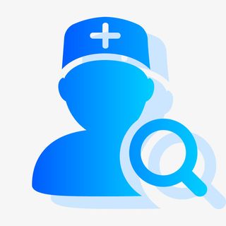 卡通蓝色的医生图标免抠