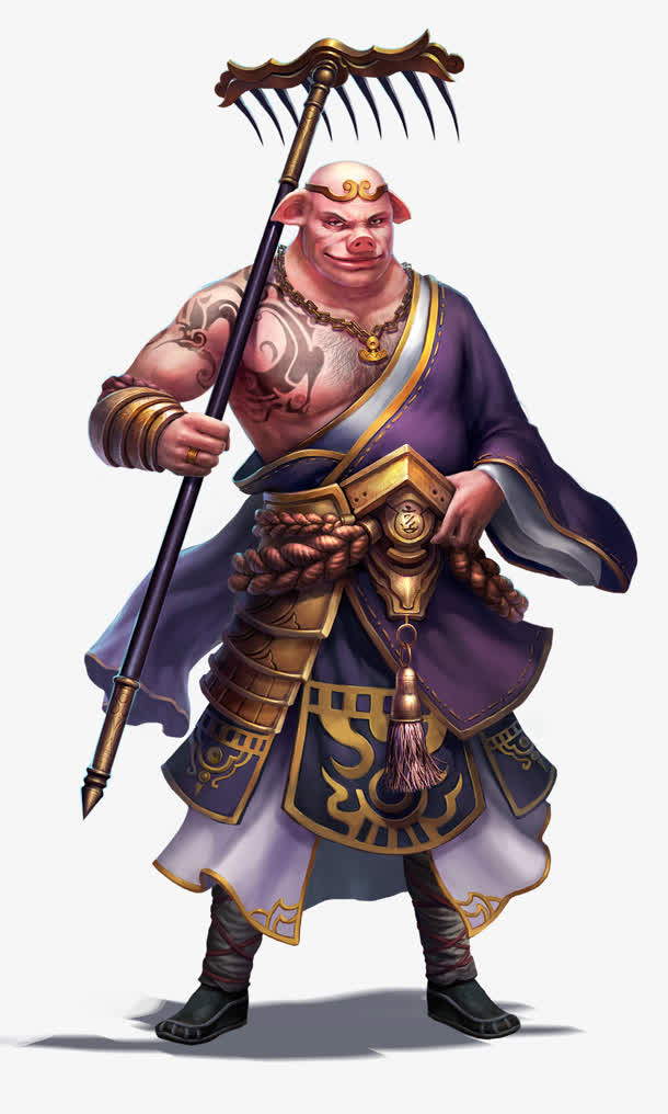 中国风游戏人物猪八戒免抠