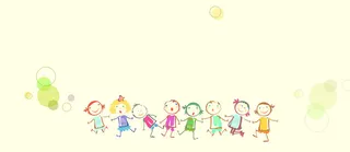 卡通童趣米色背景图高清