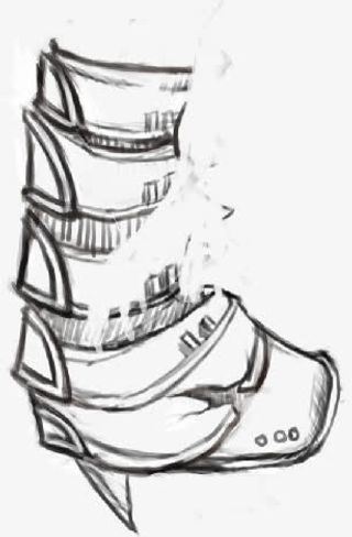 护腕黑色手绘人物免抠