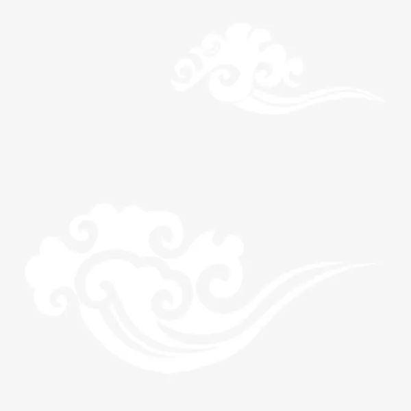 白色祥云喜庆图片免抠