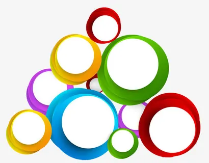 相连的几何图免抠