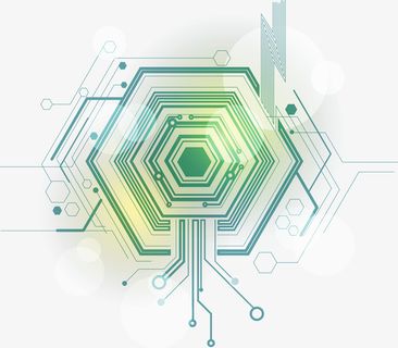 电子科技芯片电路矢量素材免抠