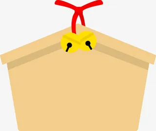 卡通日式新年吊牌免抠