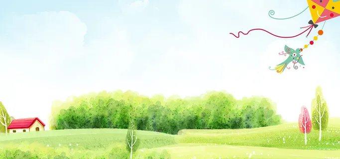 春天绿色春暖花开背景设计图高清
