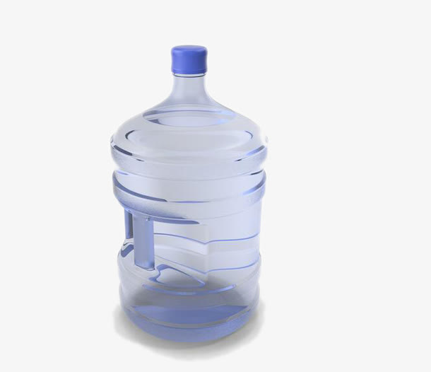 蓝色矿泉水桶免抠