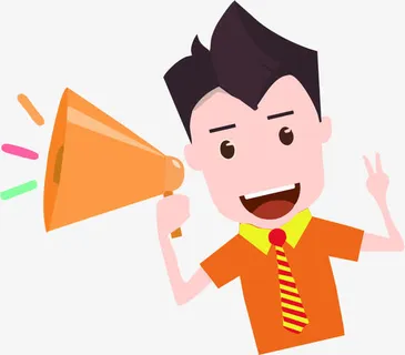 可爱欢乐购物男孩喇叭宣传免抠