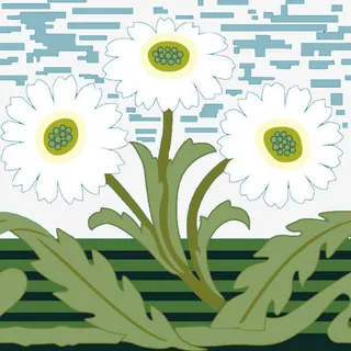 小花绿叶手绘免抠