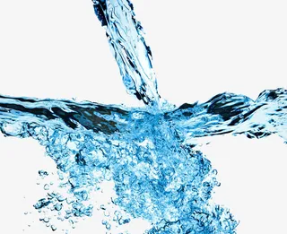 蓝色水珠摄影免抠