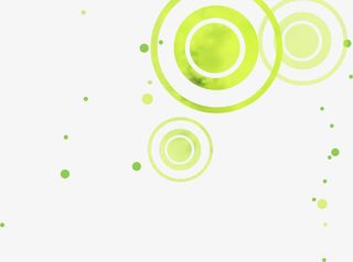 绿色清新墨迹圈圈免抠