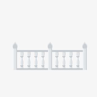 白色栏杆免抠