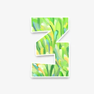 春天来了数字3免抠