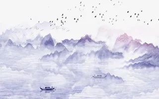 水墨山图片风景素材,fj免抠