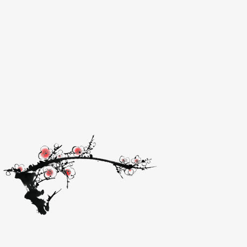 水墨梅花免抠