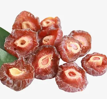 几颗橘红色半边梅免抠