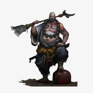 卡通游戏人物鲁智深免抠