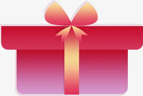 矢量红色礼盒会员免抠